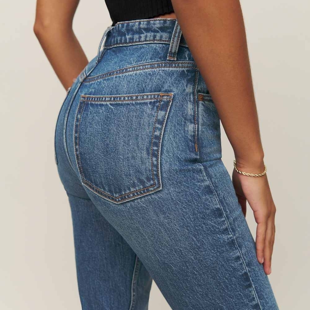 Reformation Blue Boot Cut Jeans Size 23
